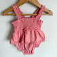 Pink Eyelet Detail Bubble Romper / 12-18m