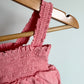 Pink Eyelet Detail Bubble Romper / 12-18m