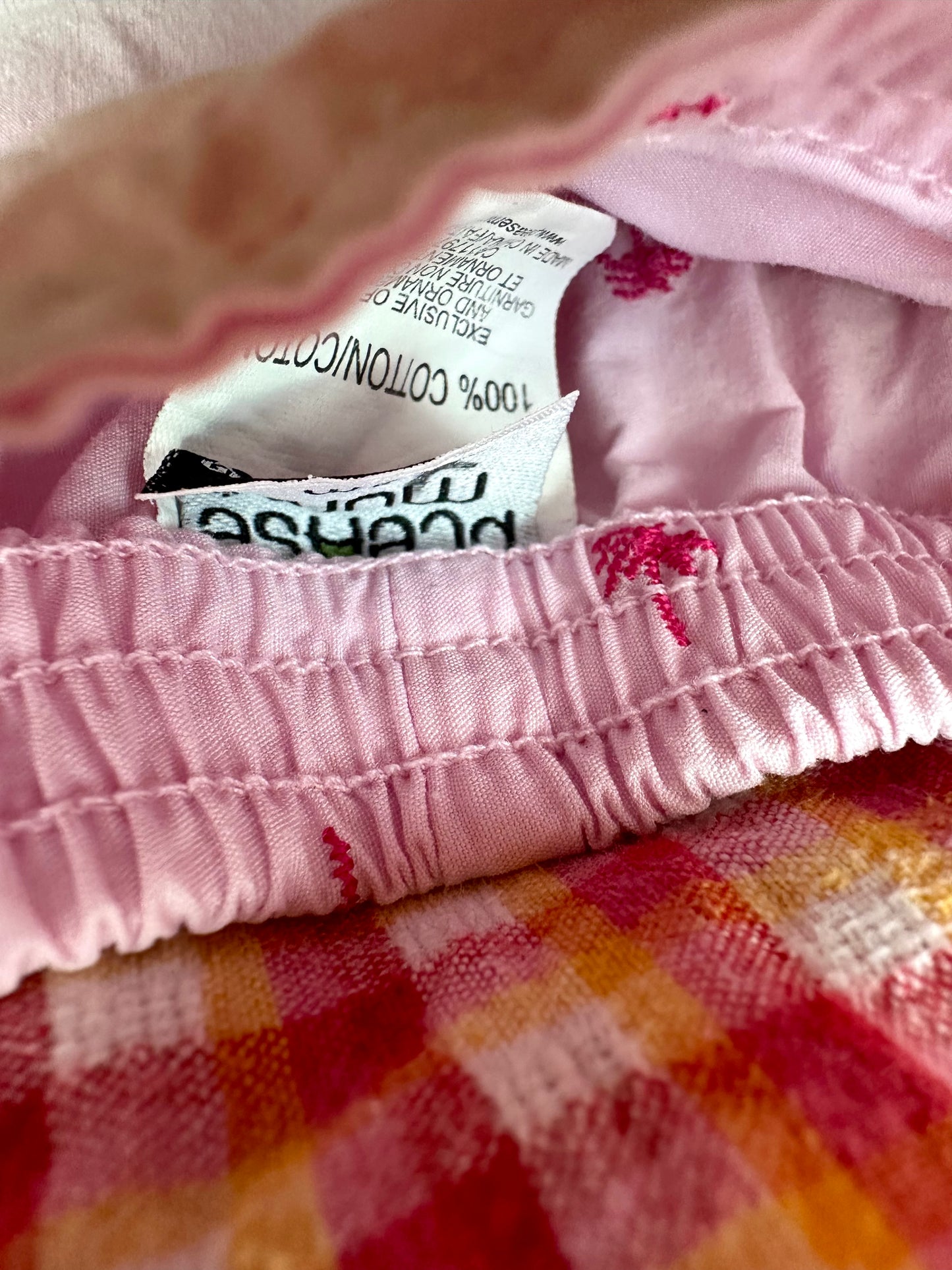 Vintage Pink Palm Skirt with Shorts / 18m