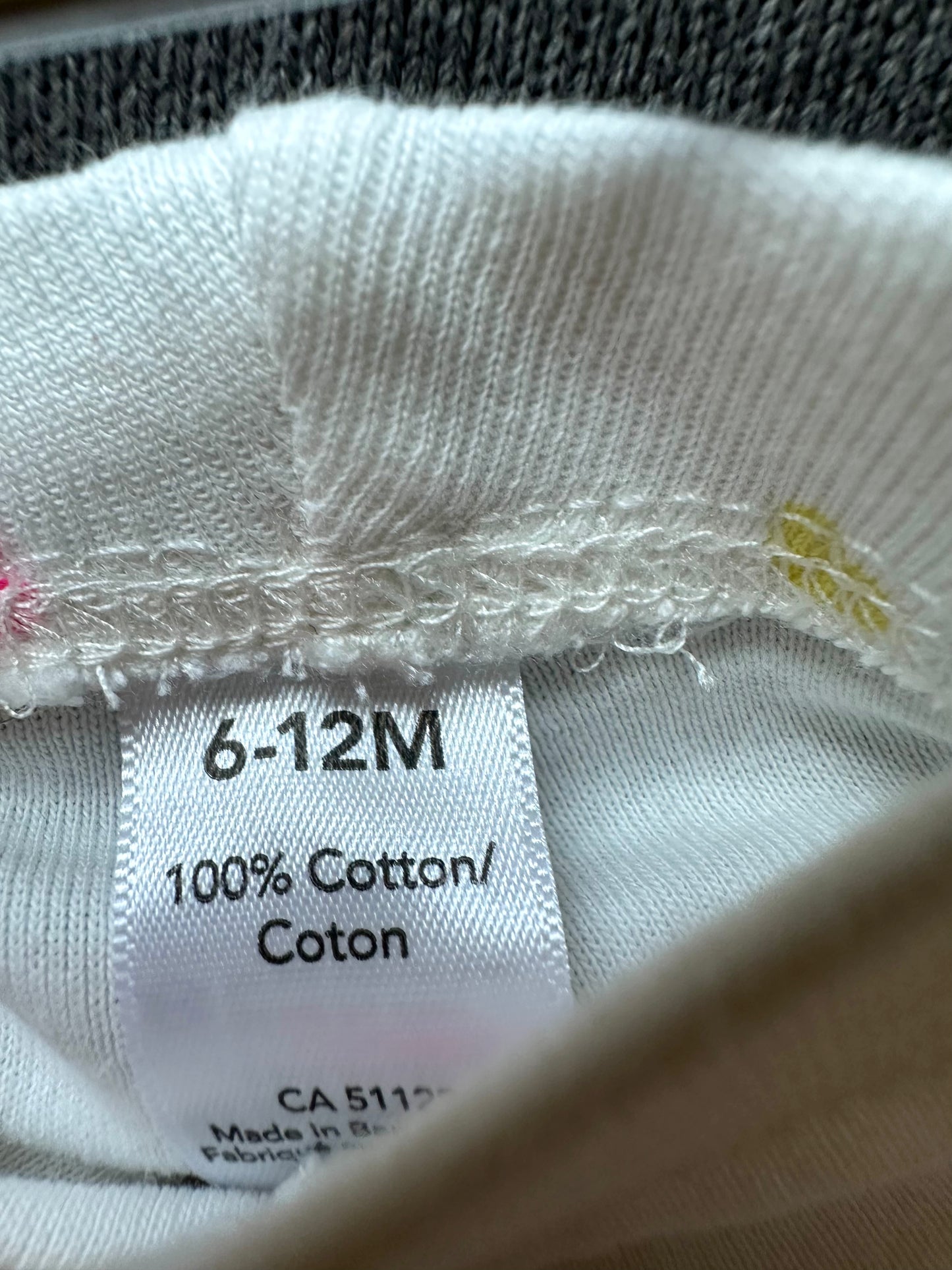 White Heart Leggings / 6-12m