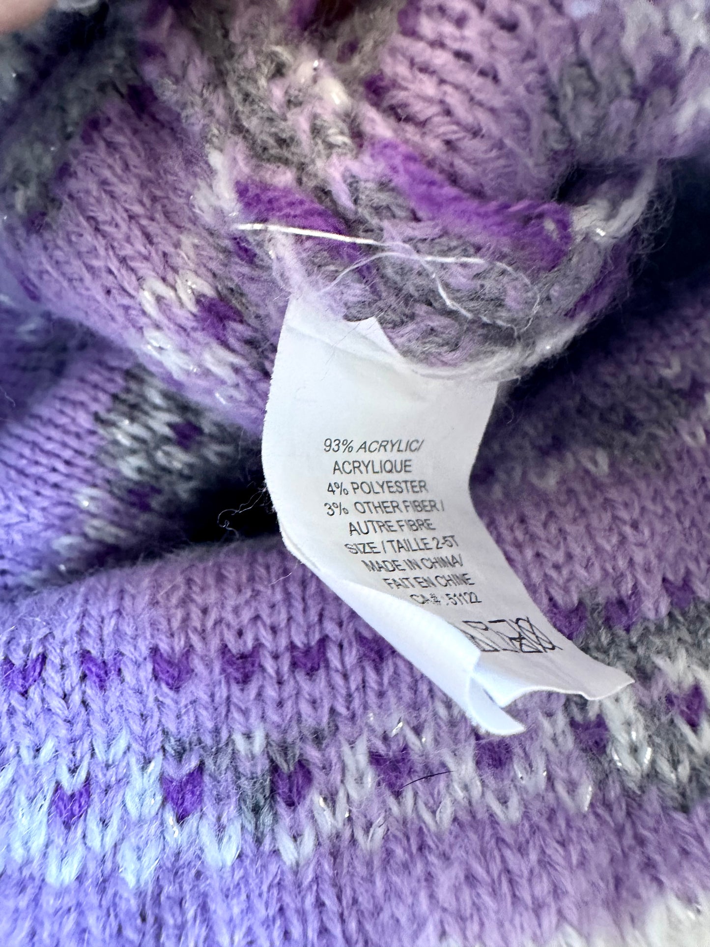 Purple Cat Toque / 2-5T