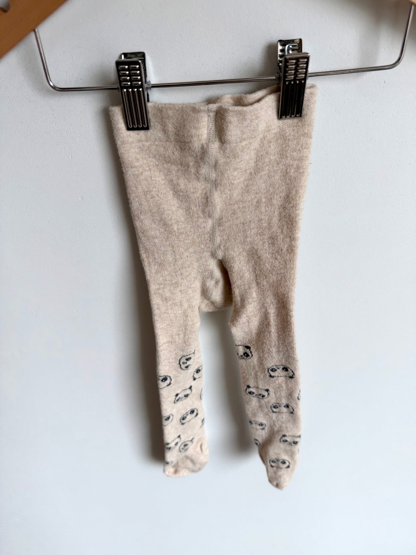 Panda Footed Tights / 2-6m