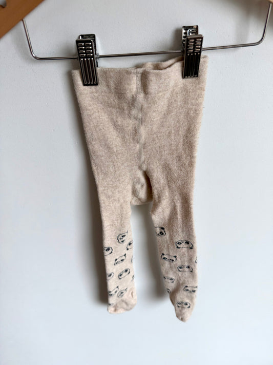 Panda Footed Tights / 2-6m