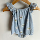 Blue Daisy Dress with Bodysuit / 12m