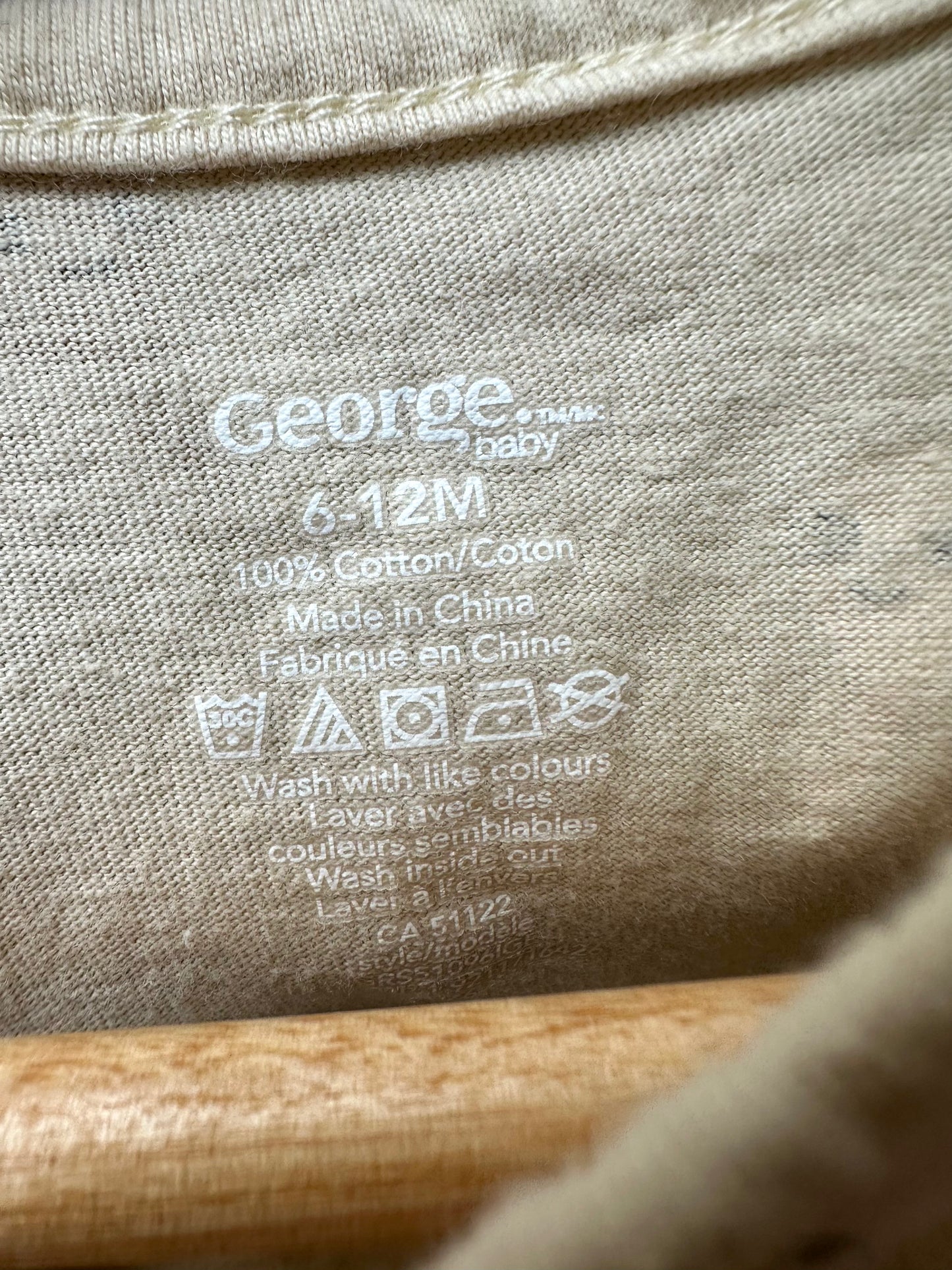 Tan Animal Face Top / 6-12m