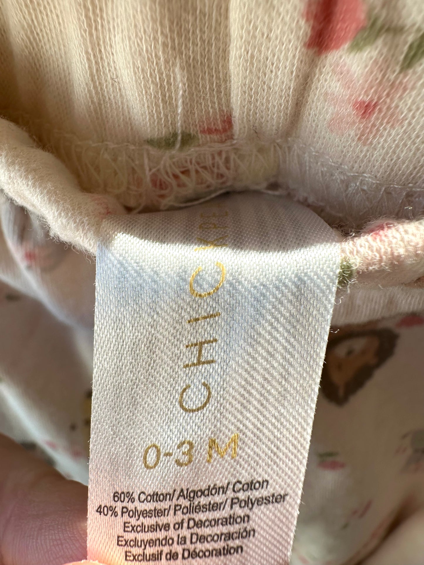 Safari Animal Top, Pants + Headband / 0-3m