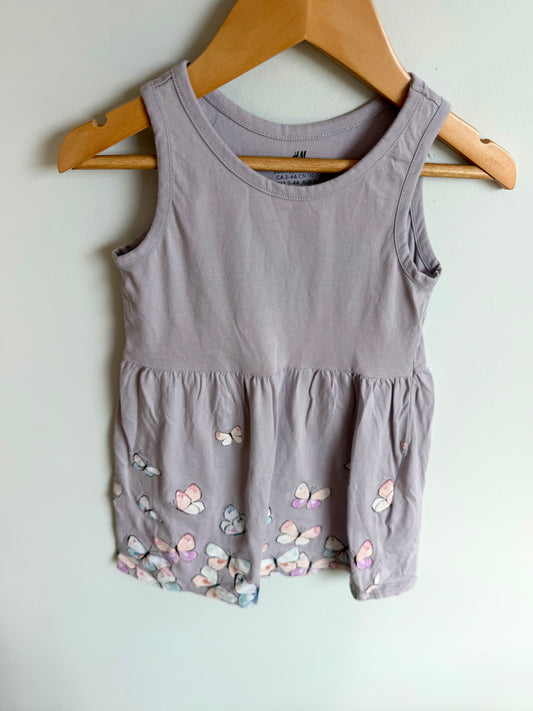 Butterfly Purple Tank Dress / 2-3T