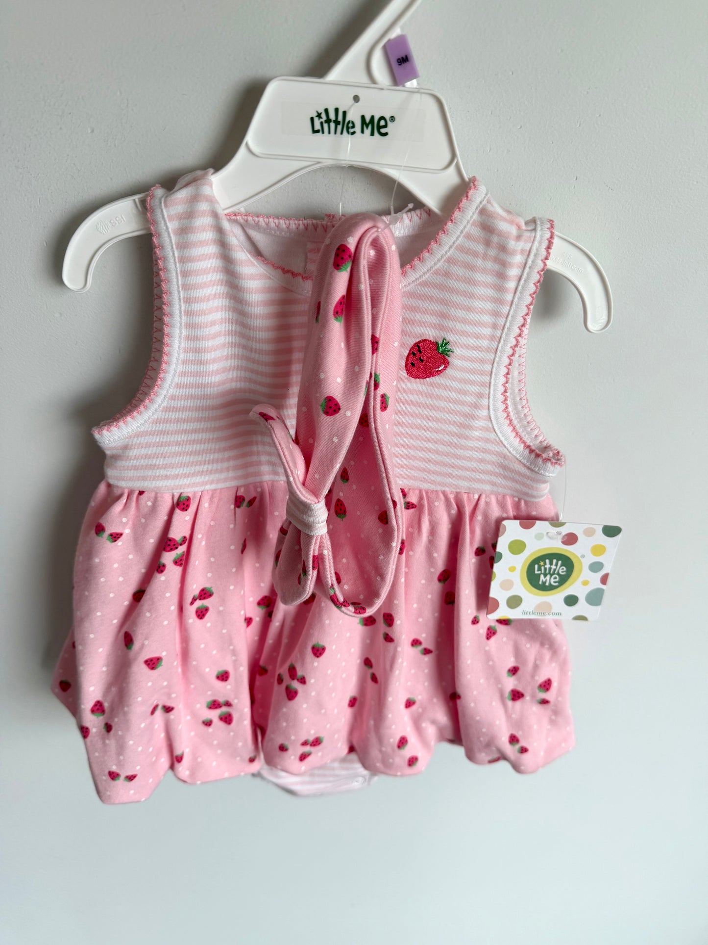 Strawberry Headband + Bodysuit Skirt Set (With tags) / 9m