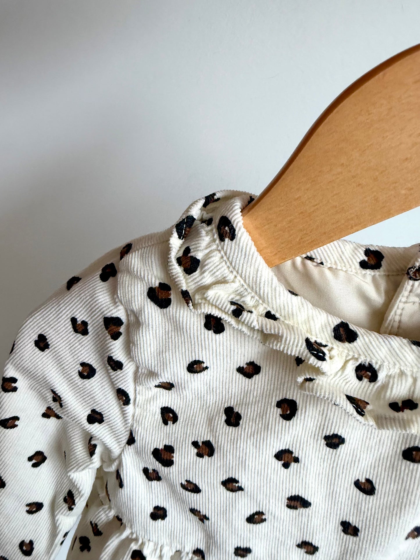 Cream Animal Print Dress / 18m