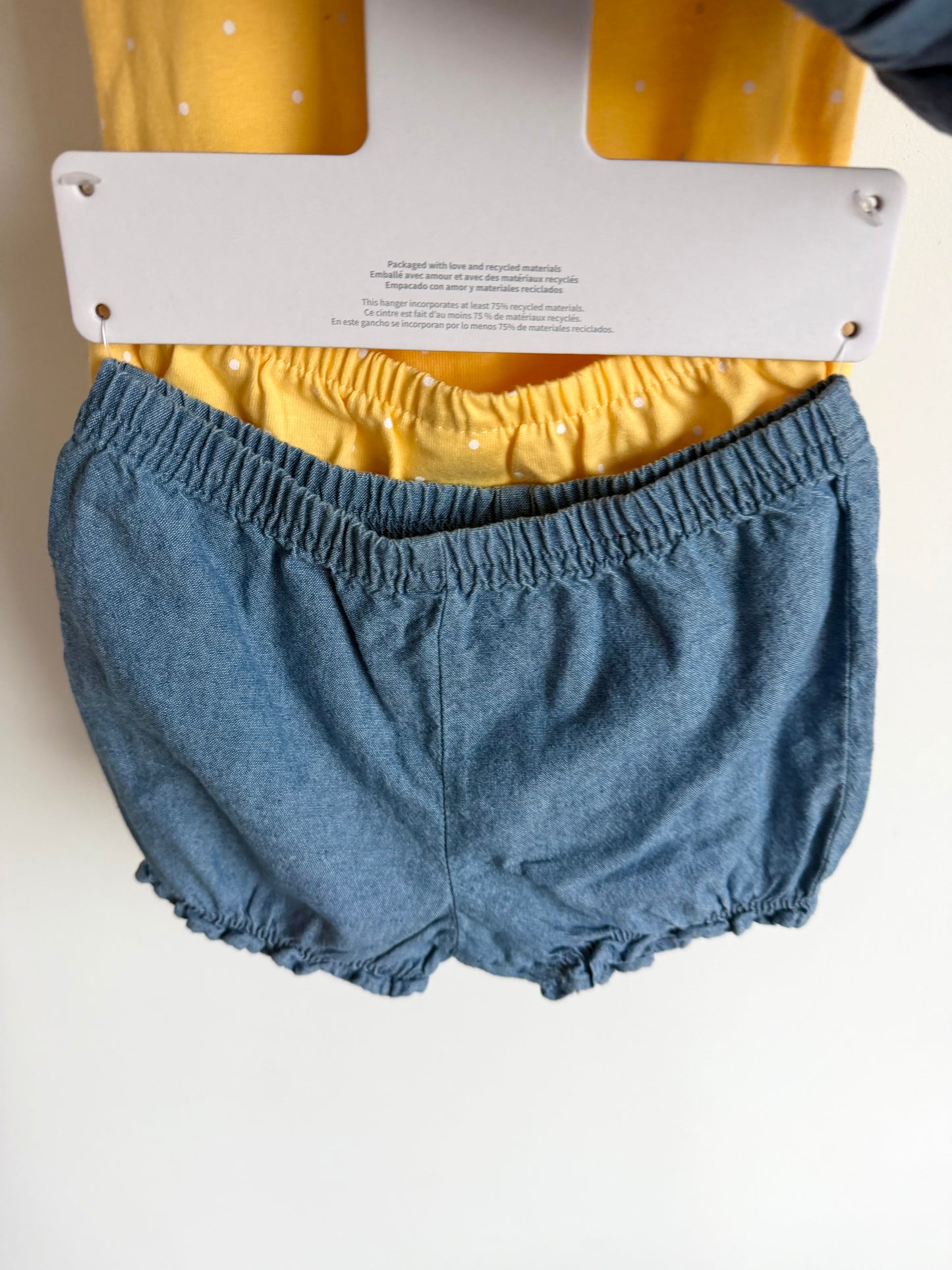 Chambray + Yellow Dot Set (With tags) / 9m