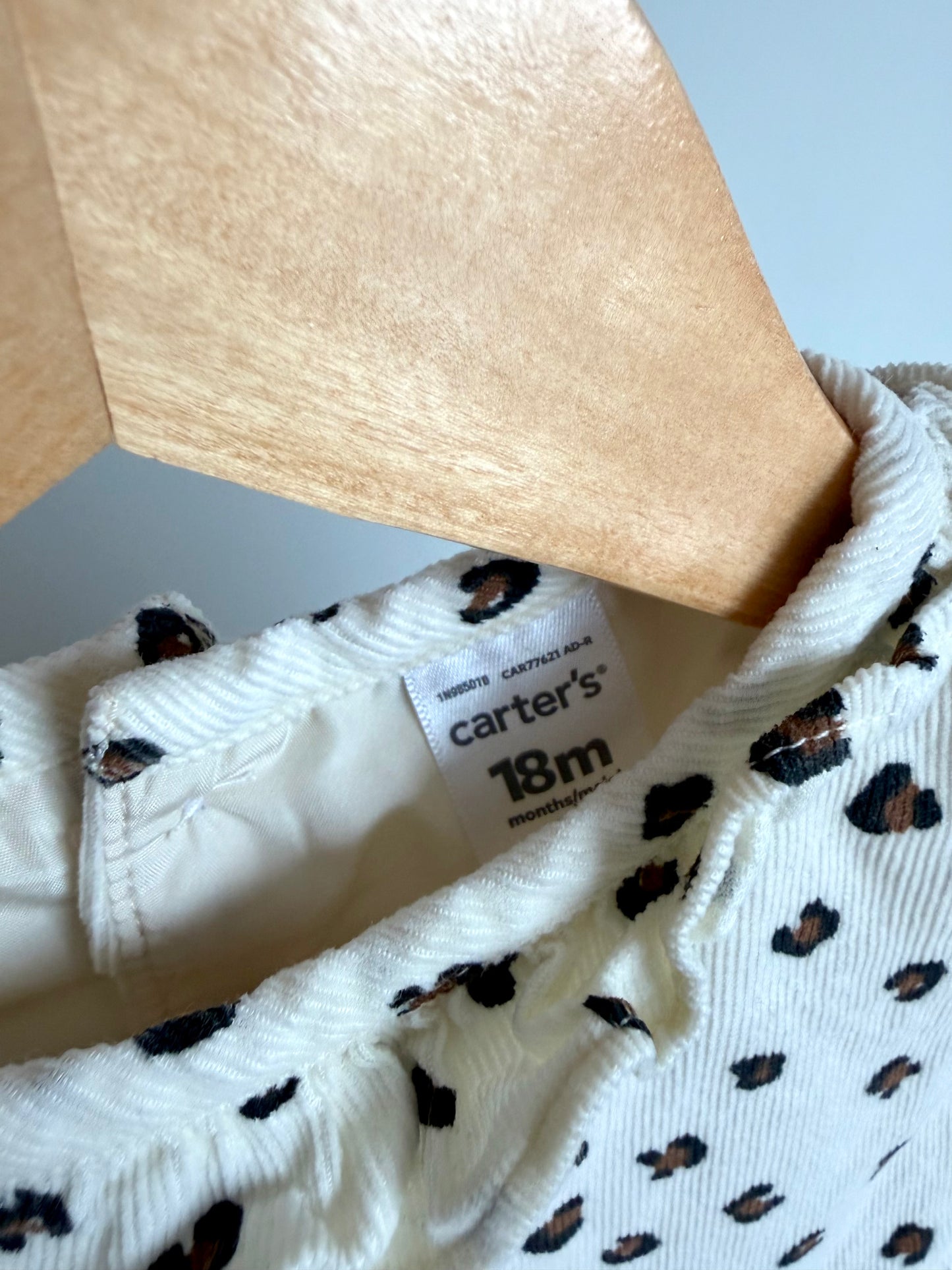 Cream Animal Print Dress / 18m