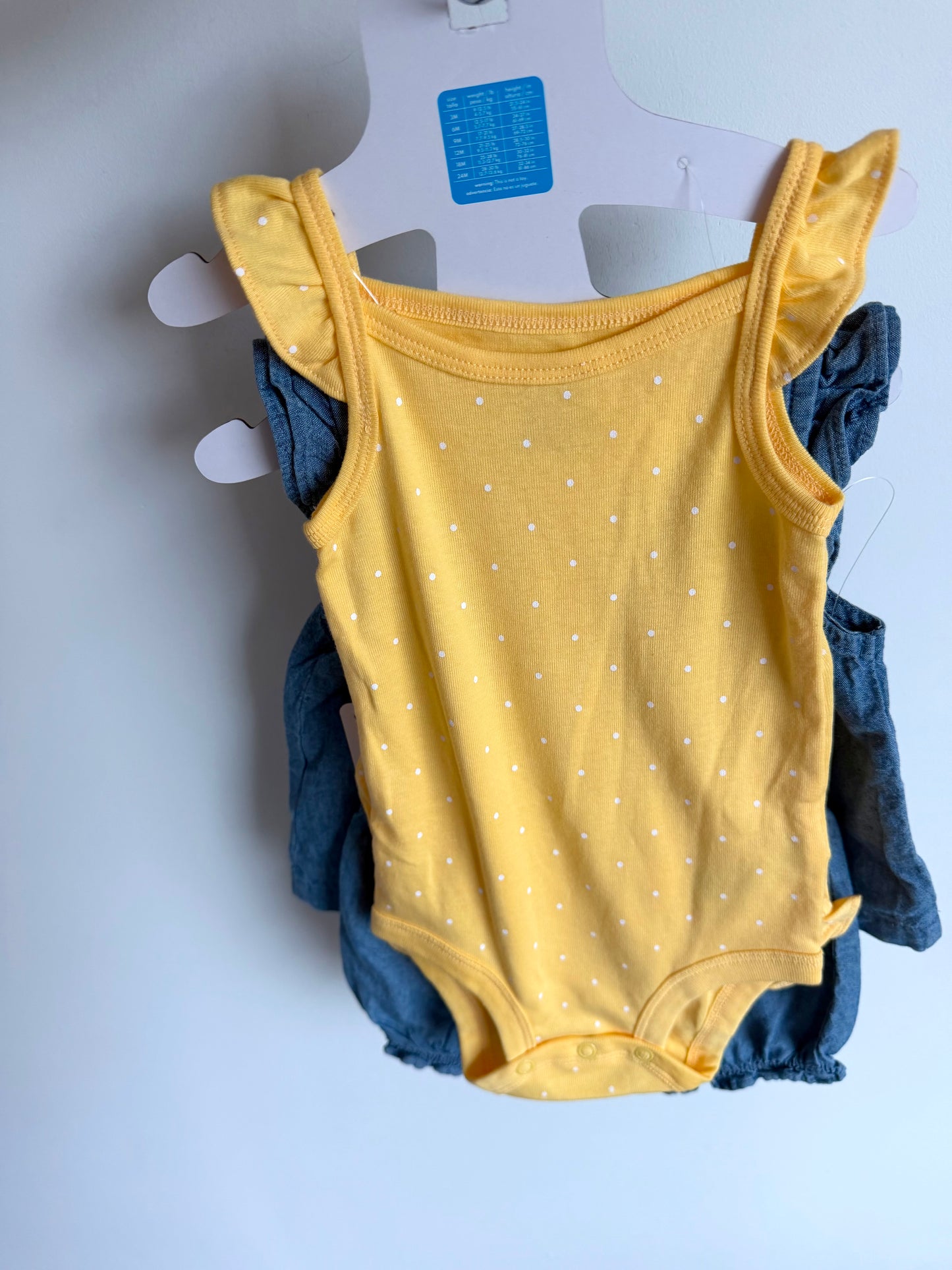 Chambray + Yellow Dot Set (With tags) / 9m