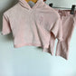 Pink Ribbed Velour Sweater + Pants Set / 6m