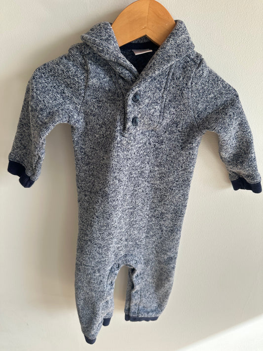 Cowl Neck Navy Jumpsuit / 12-18m