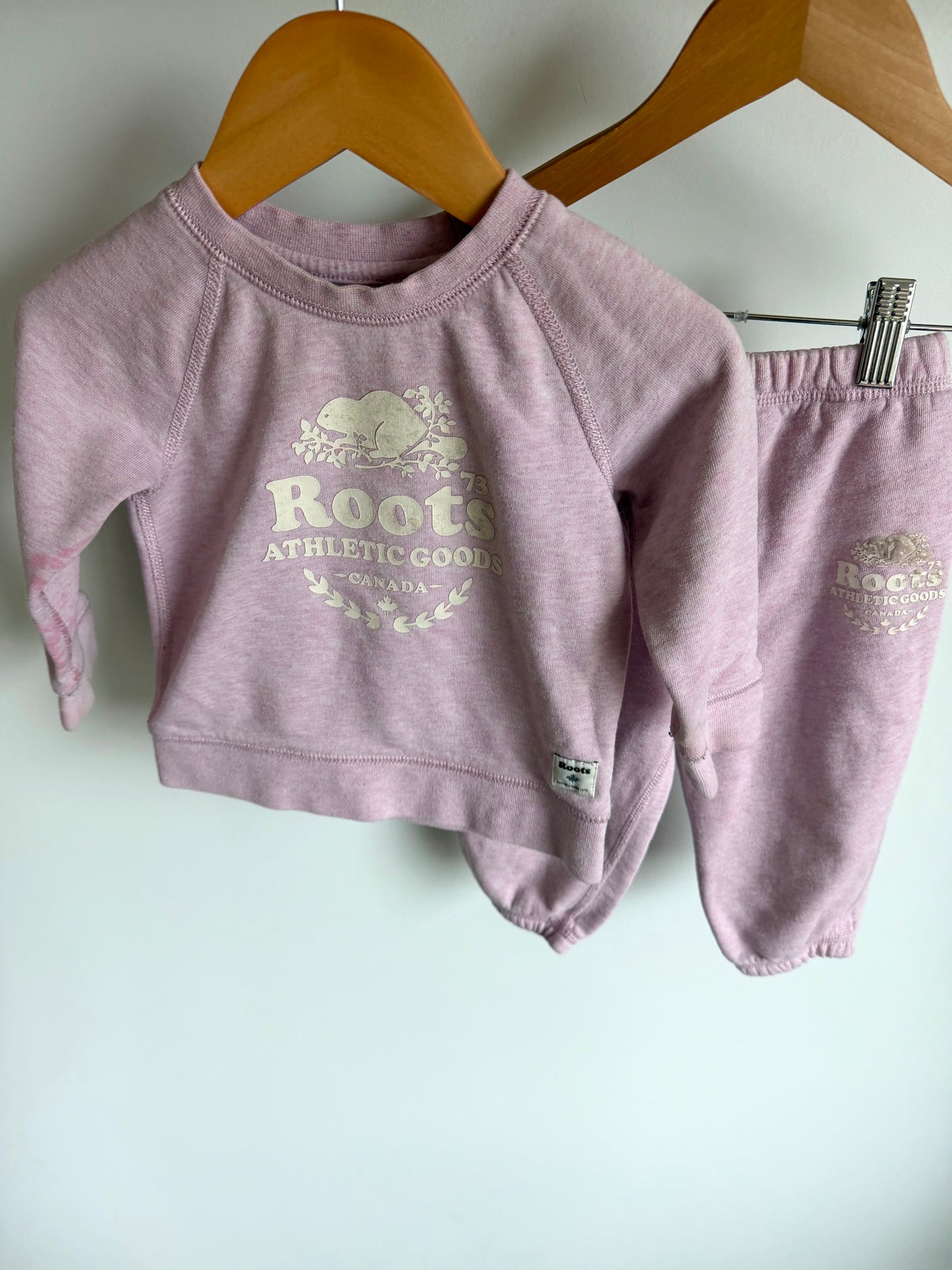 Roots Pink Sweater + Pants Set (PLAY) / 12-18m