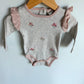 Set of 3 Ruffle Long Sleeve Bodysuits / 3-6m
