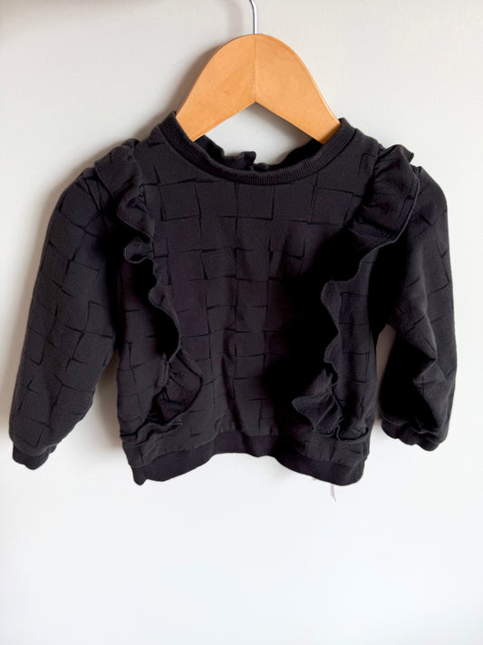 Miles the Label Grey Ruffle Sweater / 24m