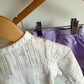 Gap White Top + Purple Pants Set / 0-3m