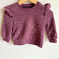 Plum Shoulder Ruffle Sweater / 12m