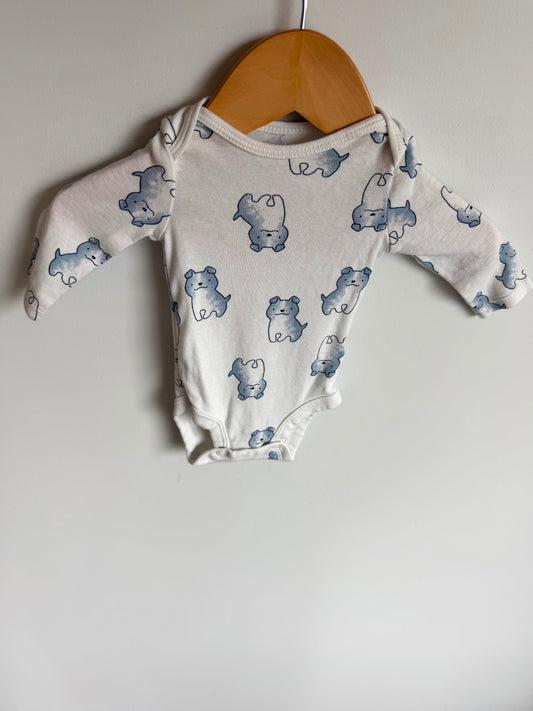 Dog Long Sleeve Bodysuit / 0m