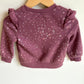 Plum Shoulder Ruffle Sweater / 12m