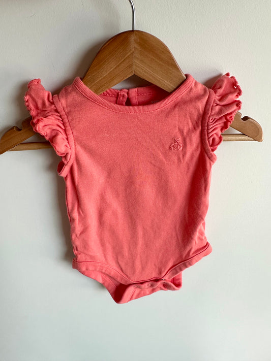 Set of 2 Gap Ruffle Sleeve Bodysuits / 3-6m