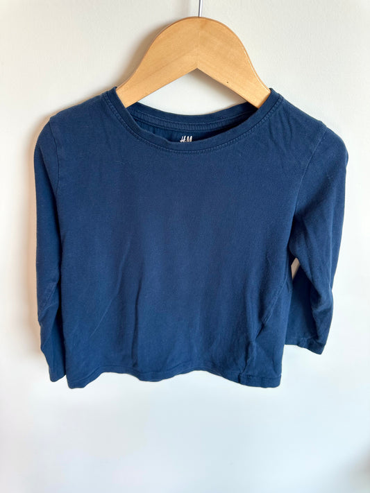Navy Long Sleeve Top / 3-4T