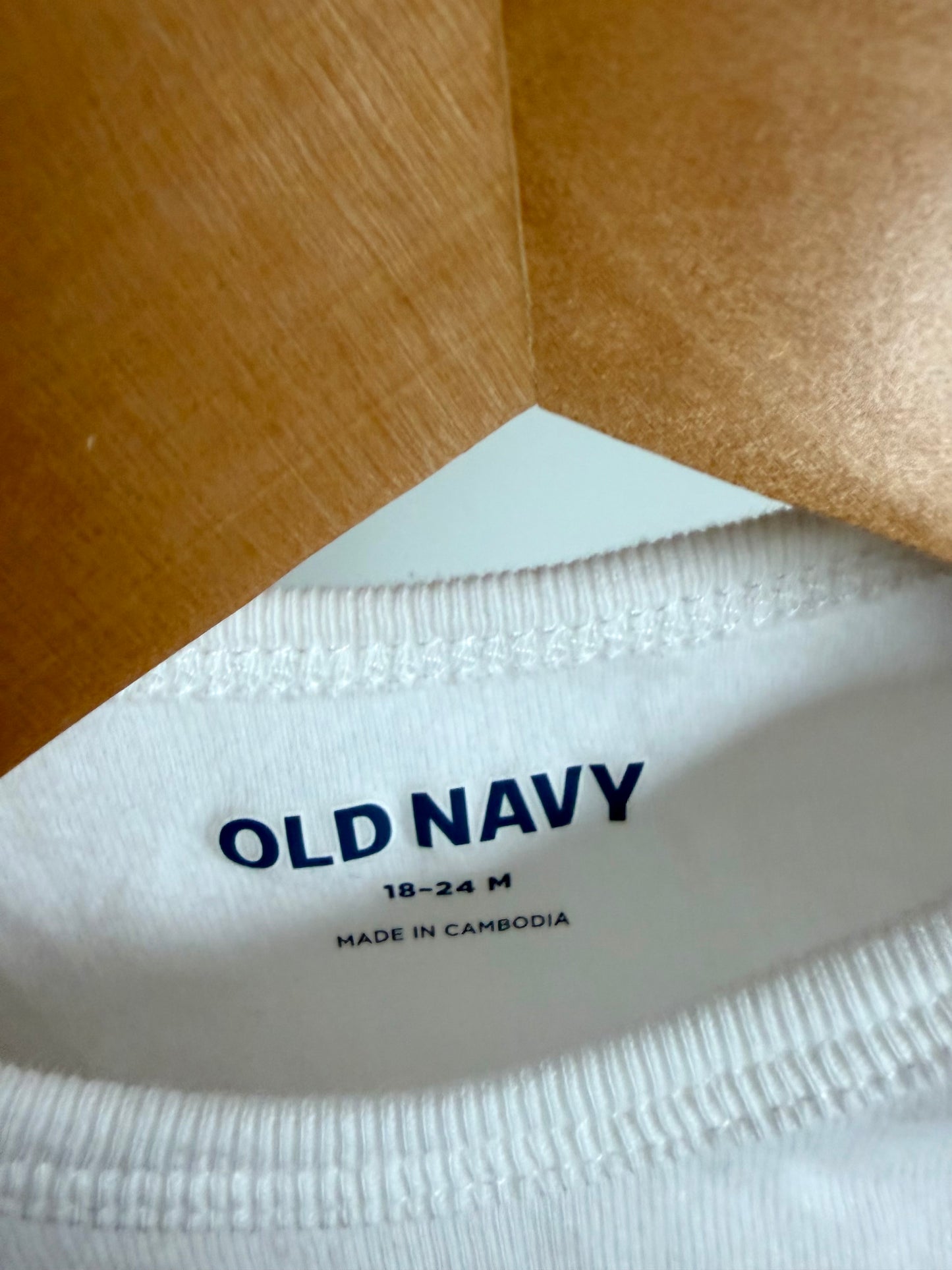 White T-Shirt Bodysuit / 18-24m
