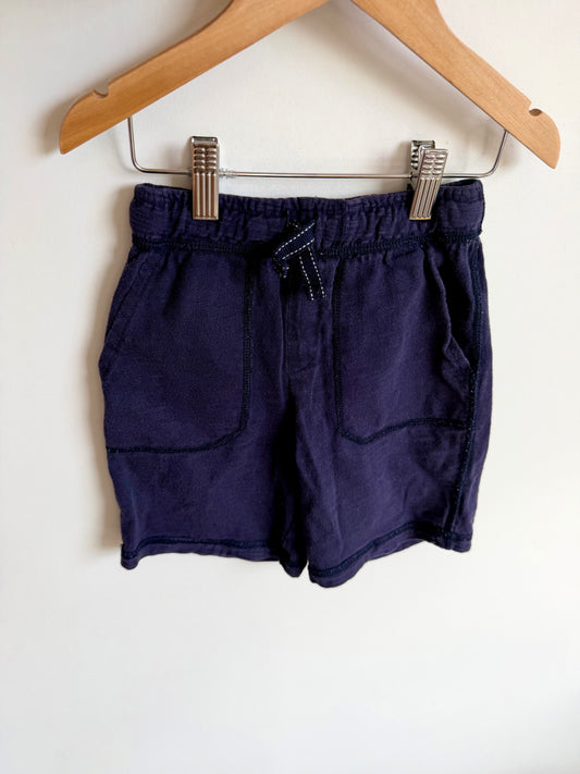 Indigo Sweat Drawstring Shorts / 3T