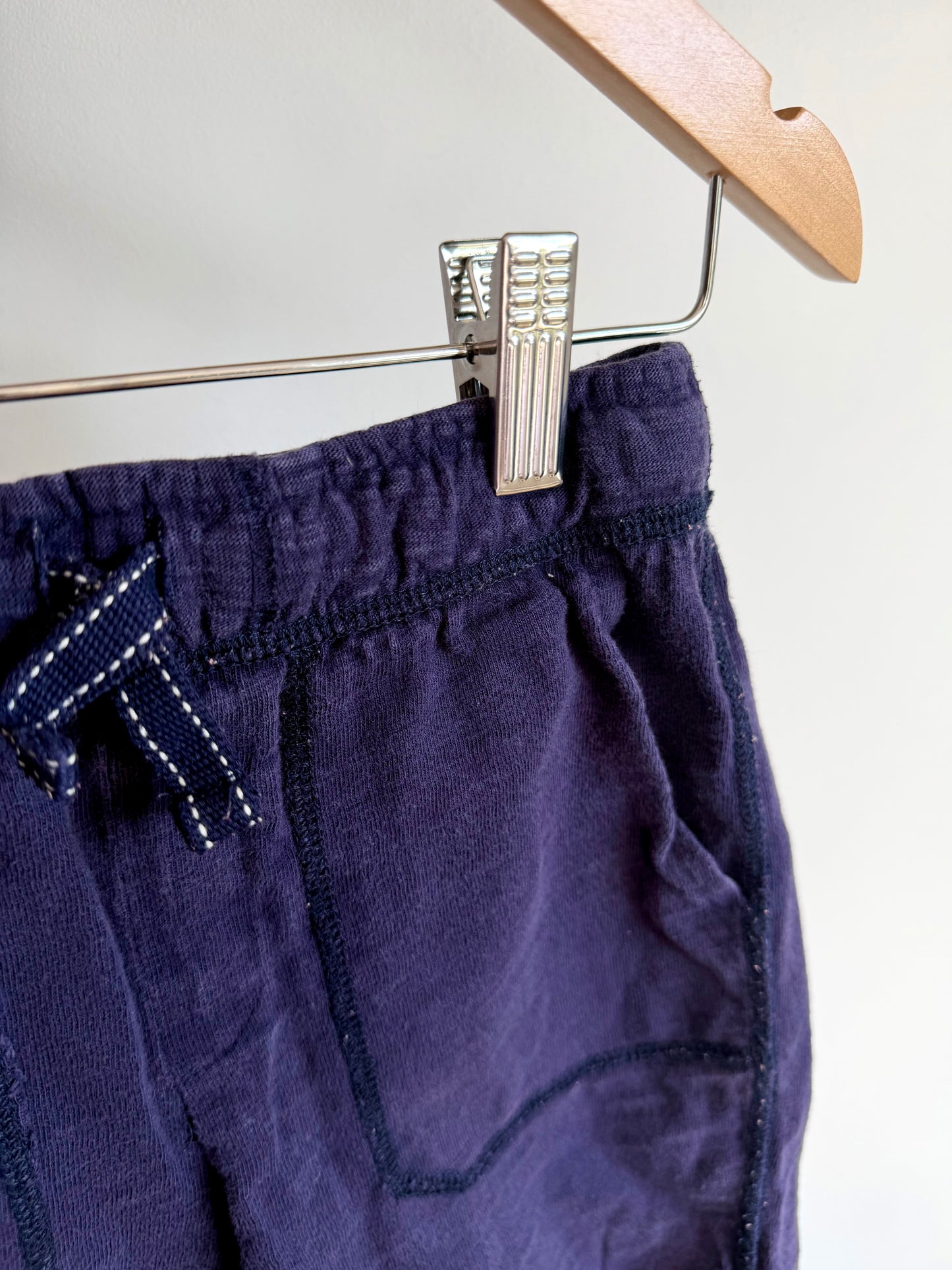 Indigo Sweat Drawstring Shorts / 3T