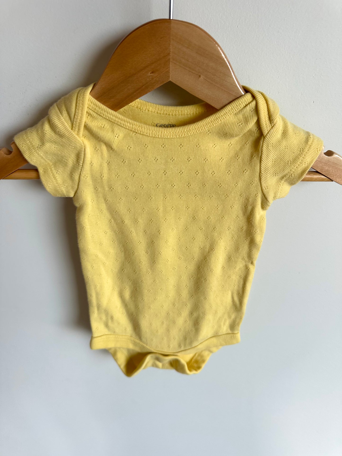 Yellow Eyelet Bodysuit / 0m