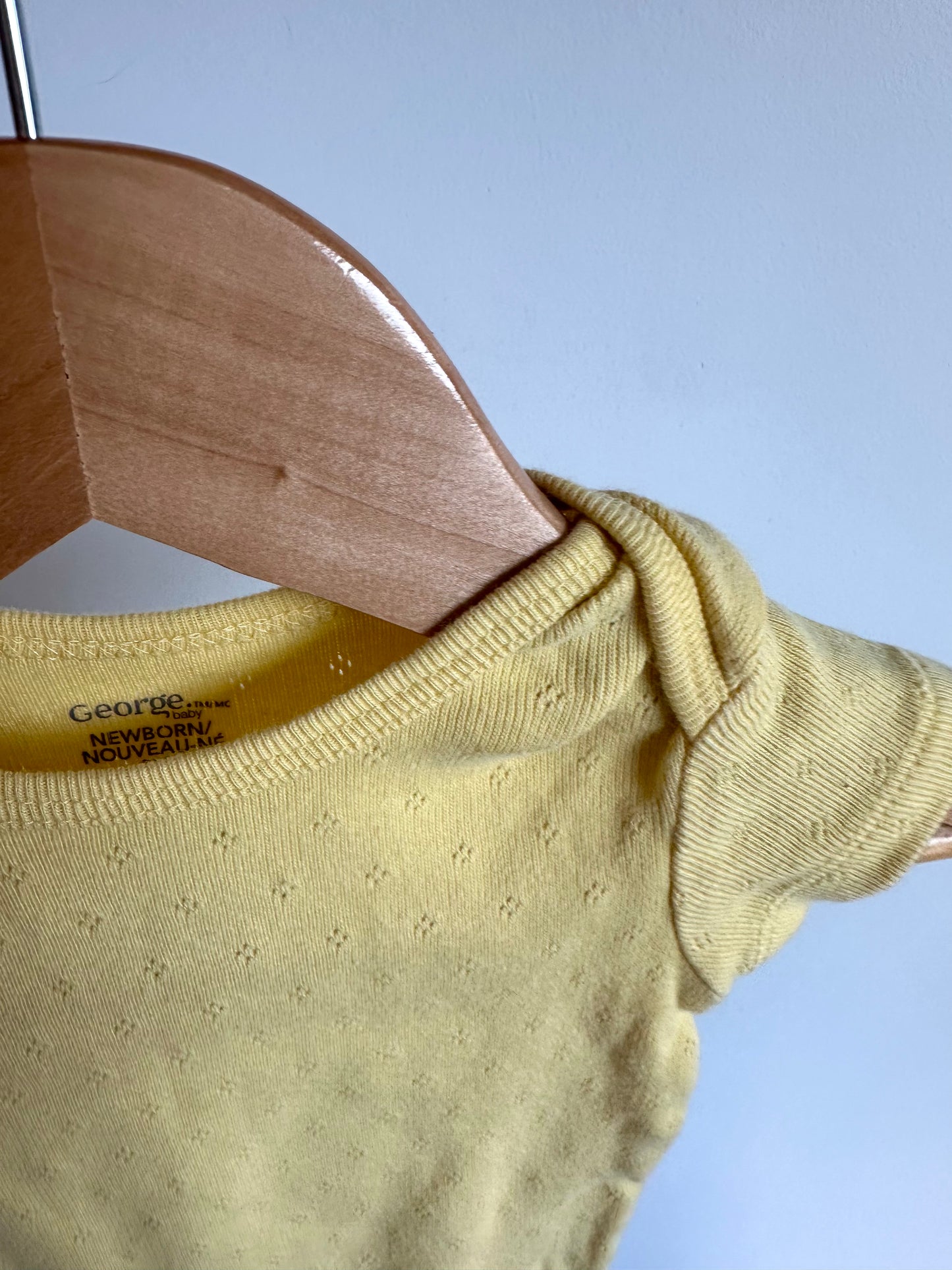Yellow Eyelet Bodysuit / 0m