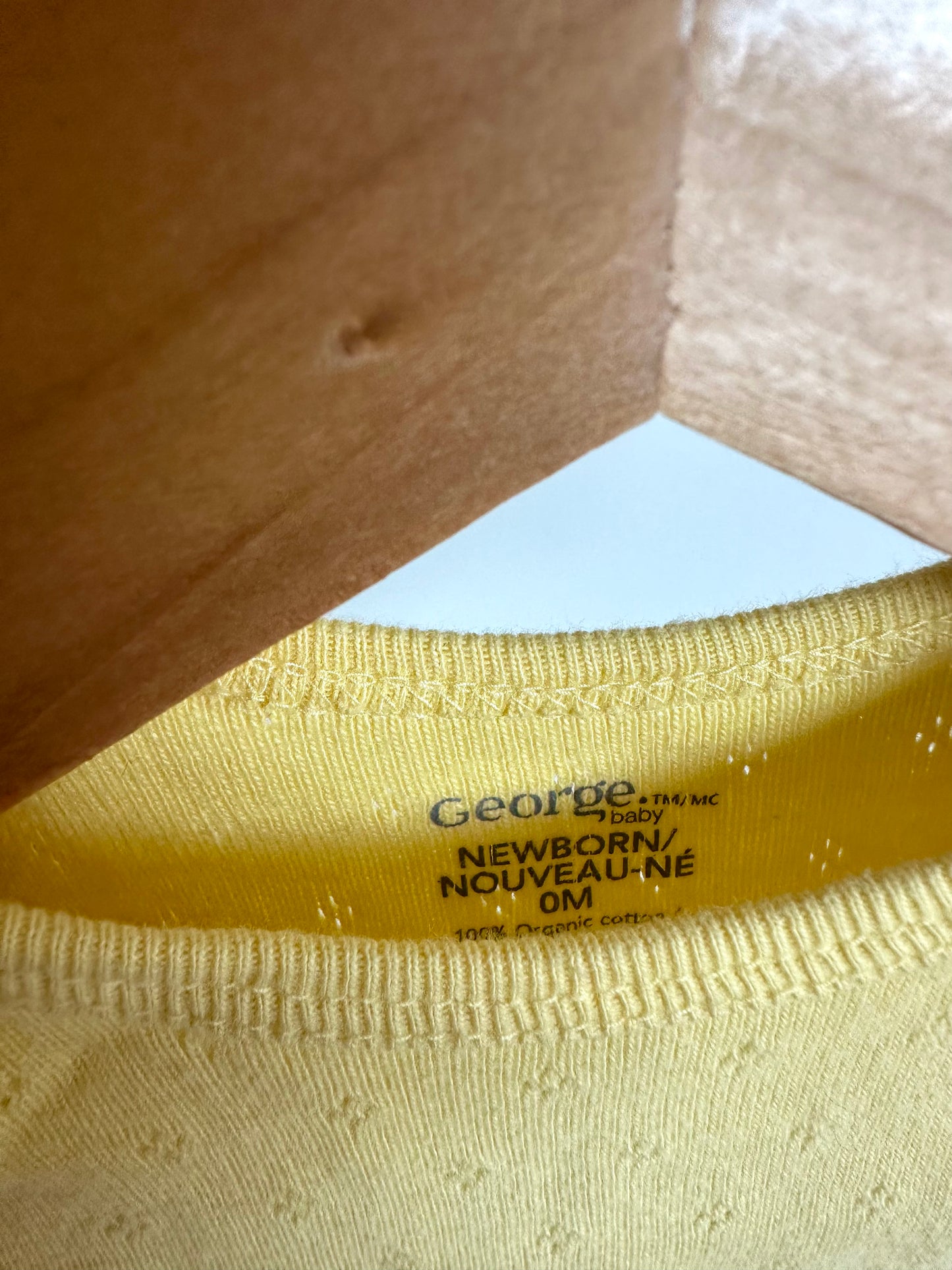 Yellow Eyelet Bodysuit / 0m