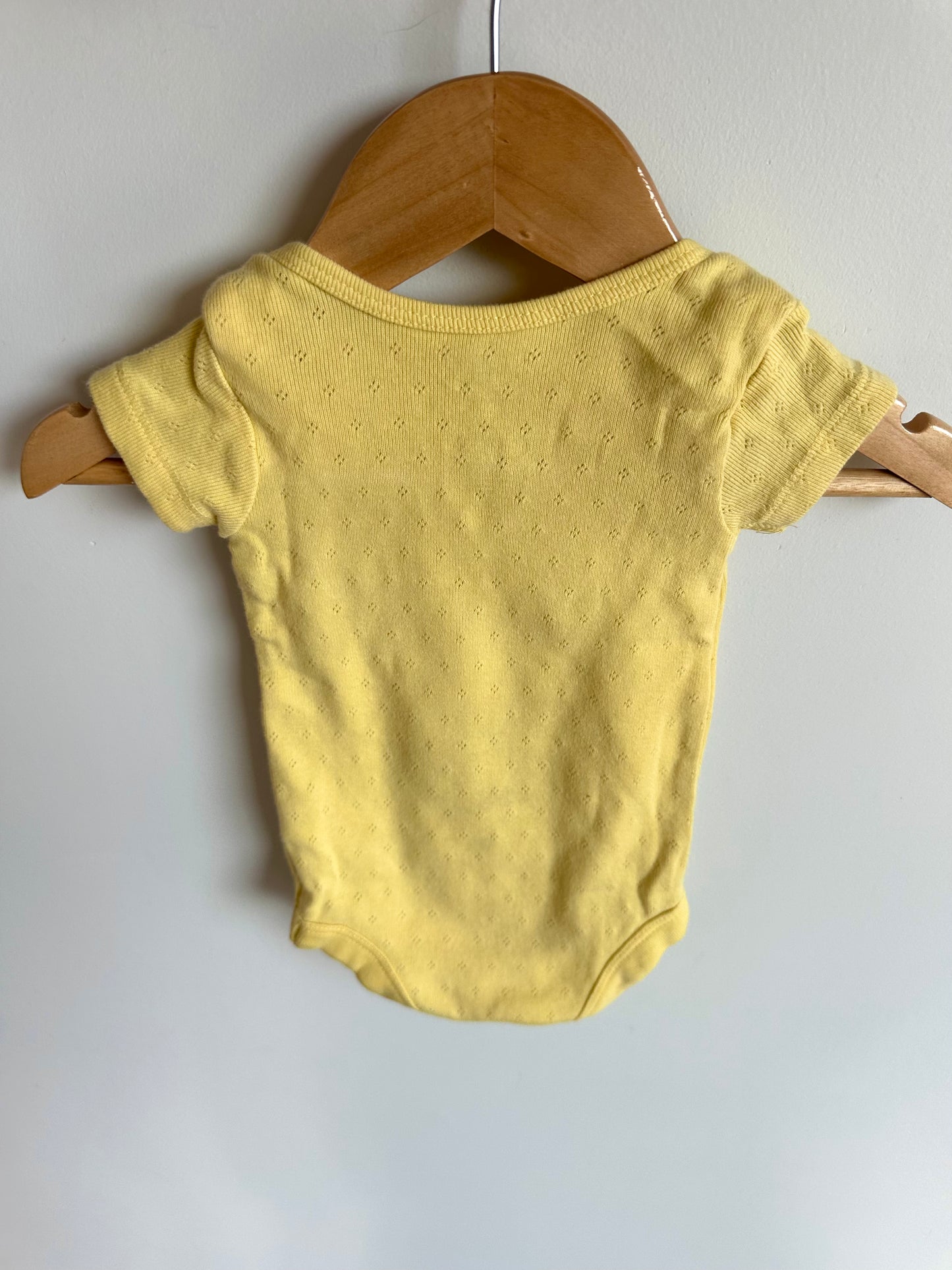 Yellow Eyelet Bodysuit / 0m