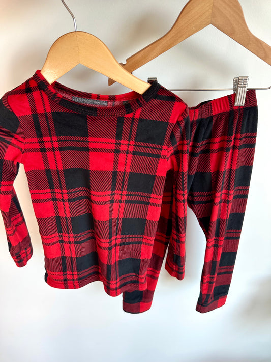 Fleece Plaid PJ Set / 3T