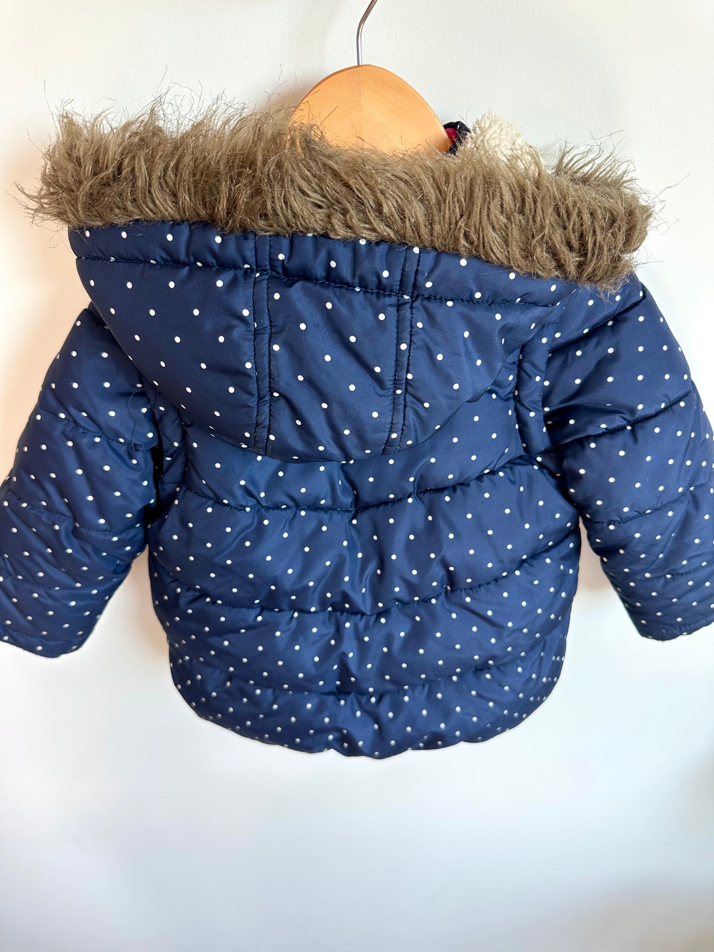 Polka Dot Hood Vest Jacket / 3T
