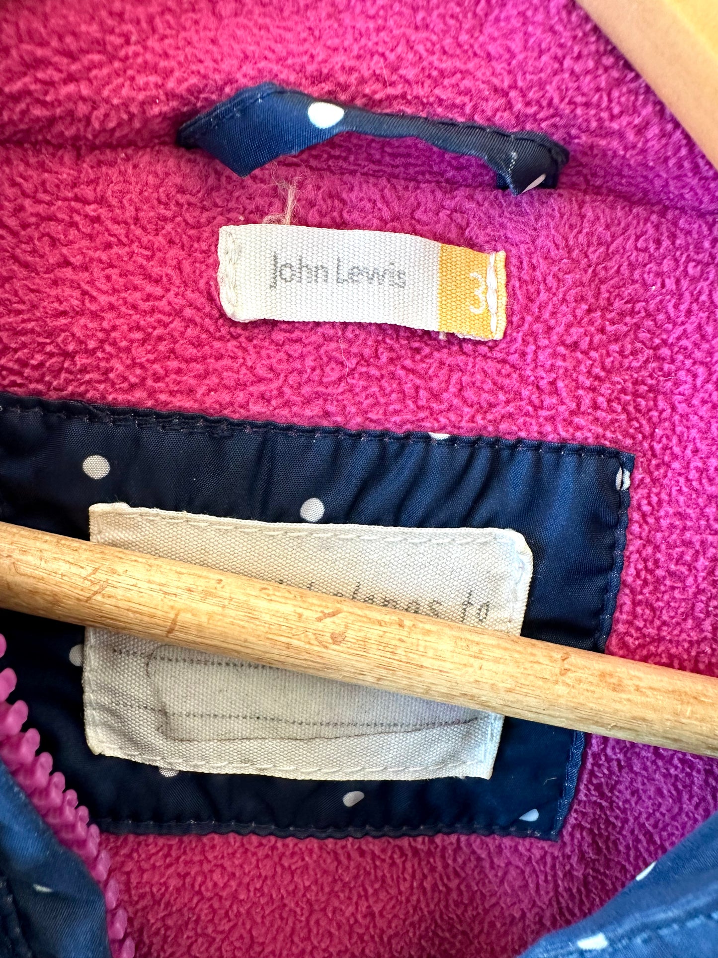Polka Dot Hood Vest Jacket / 3T