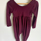 Maroon Soft Long Sleeve Jumpsuit / 2T