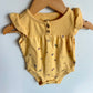 Yellow Plant Bodysuit / 6m