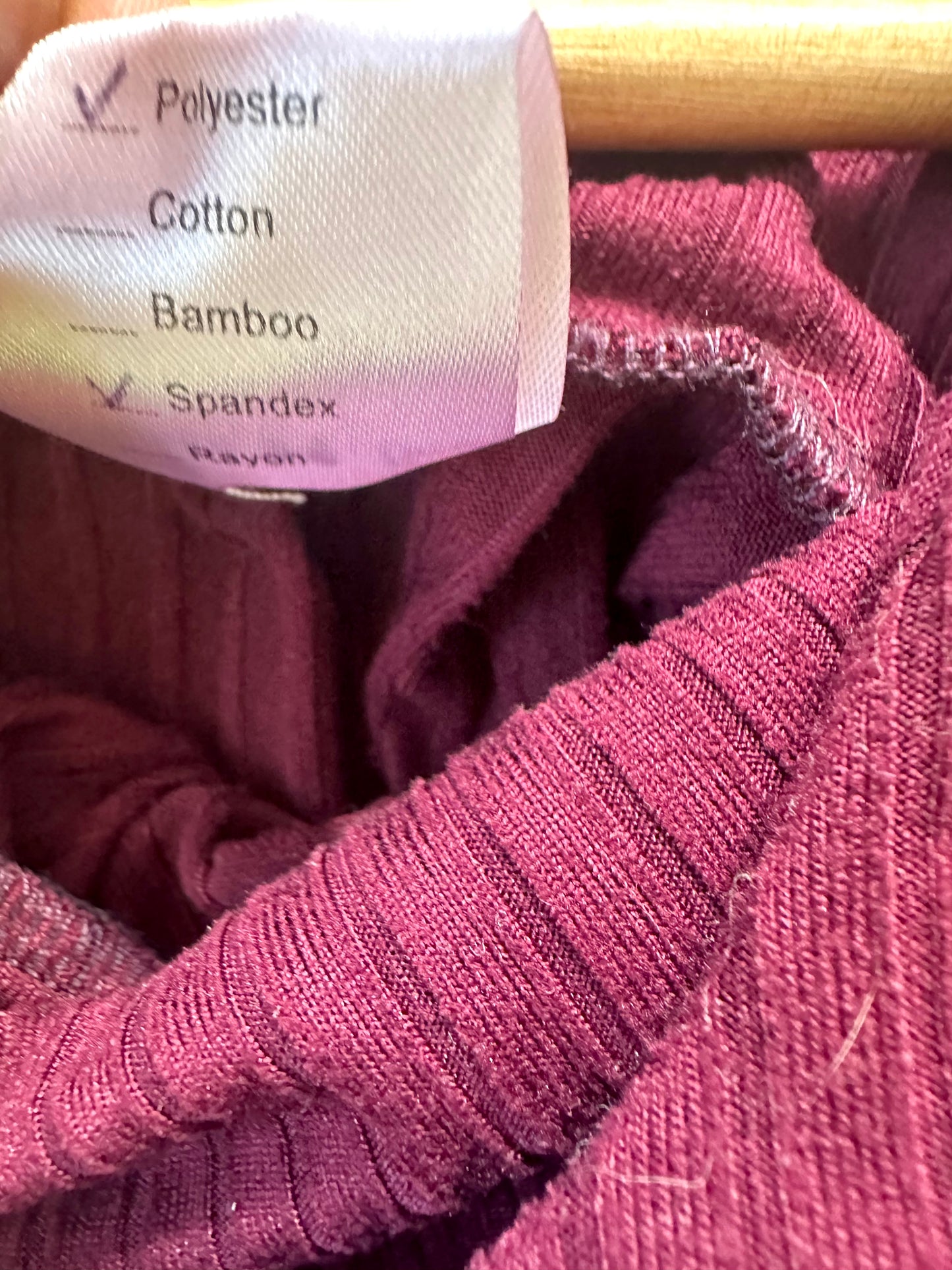 Maroon Soft Long Sleeve Jumpsuit / 2T