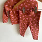 Cherry PJ Top + Bottoms / 6-12m