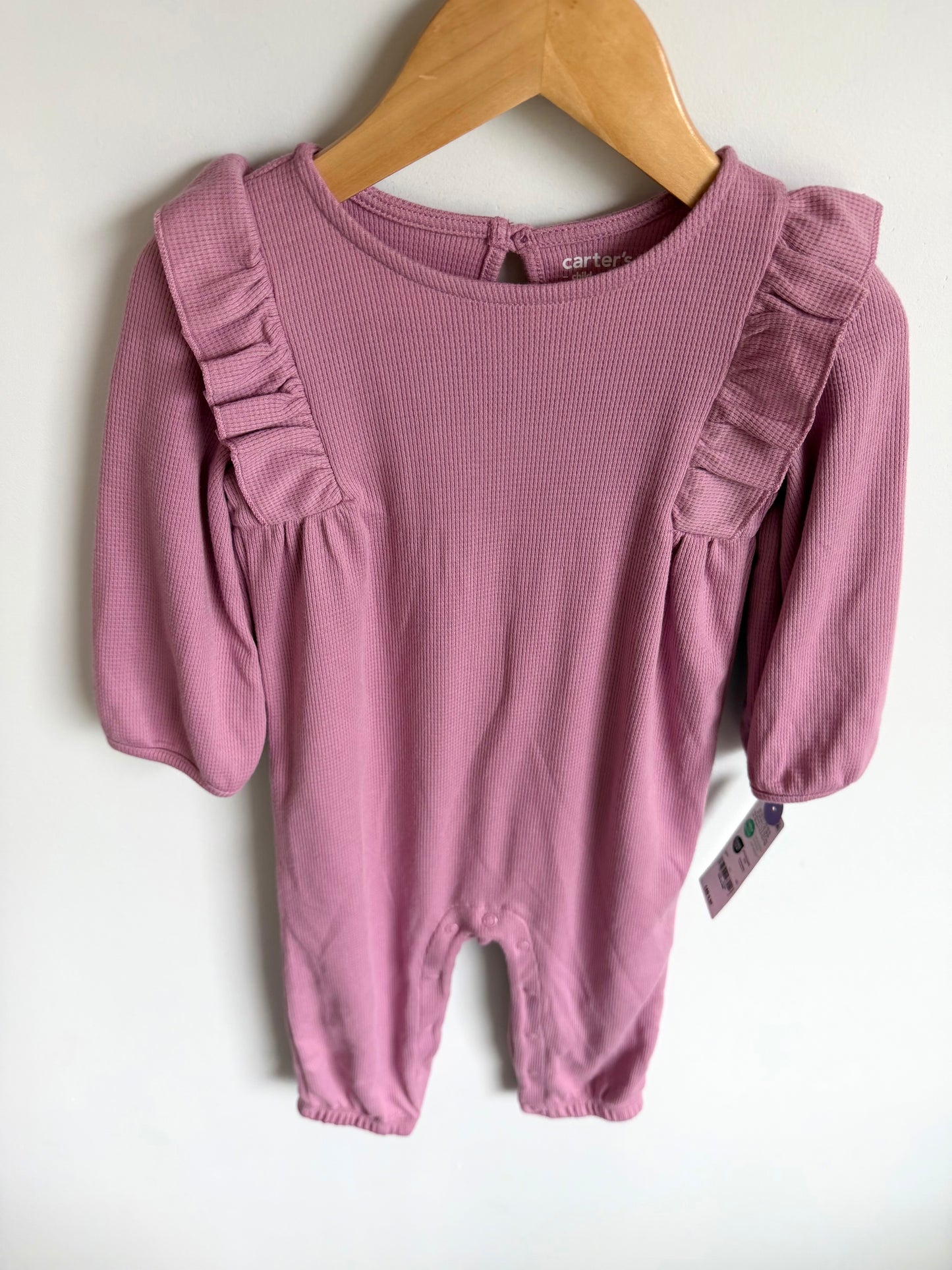 Pink Ruffle Sleeve Jumpsuit (With tags) / 18m