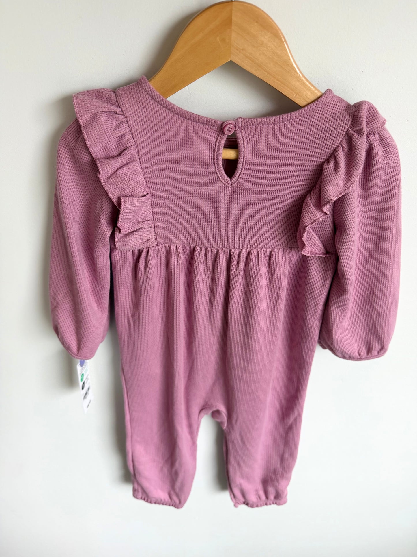 Pink Ruffle Sleeve Jumpsuit (With tags) / 18m