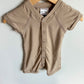 Jax + Lennon Brown Romper / 0-6m