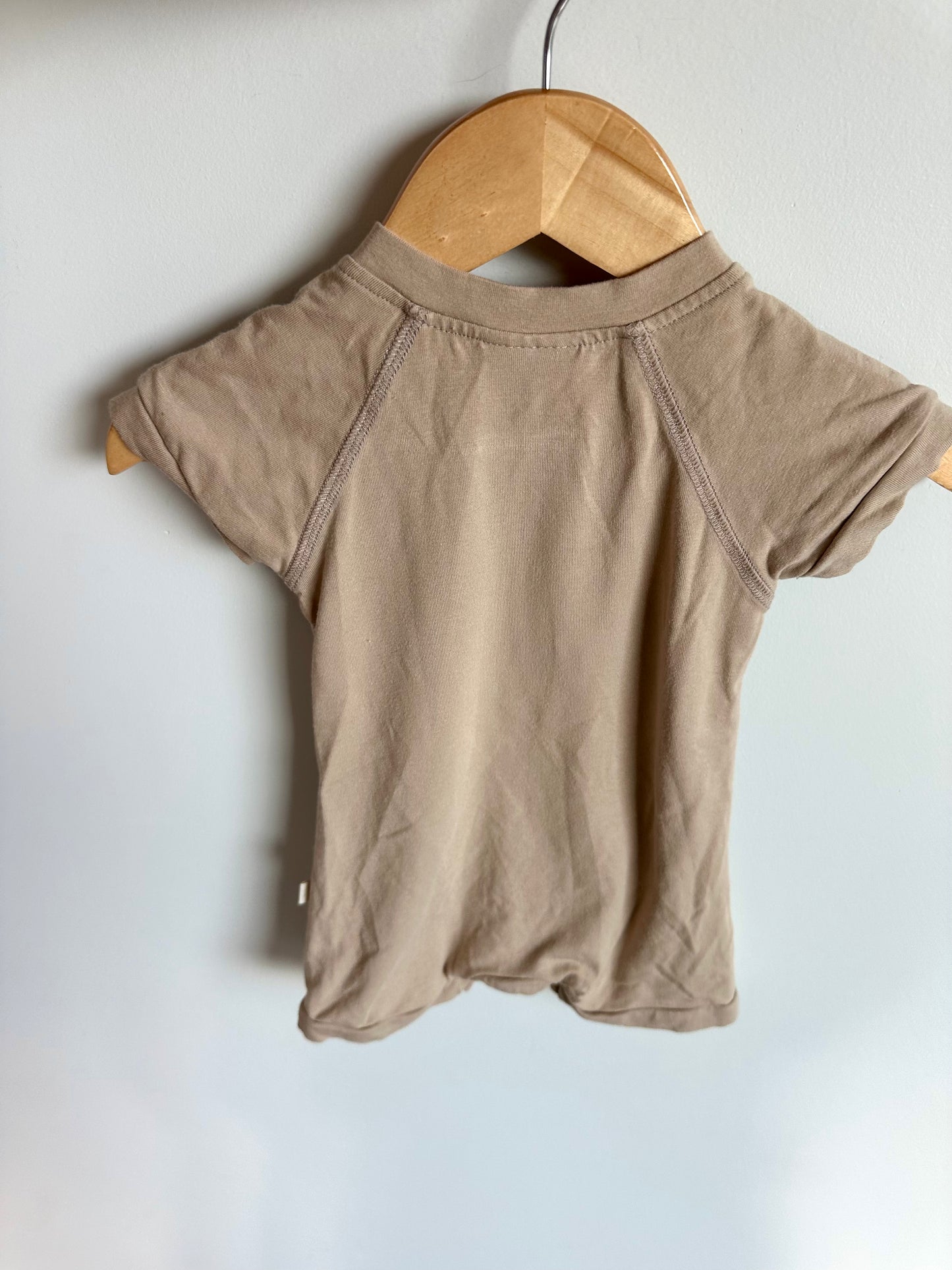 Jax + Lennon Brown Romper / 0-6m