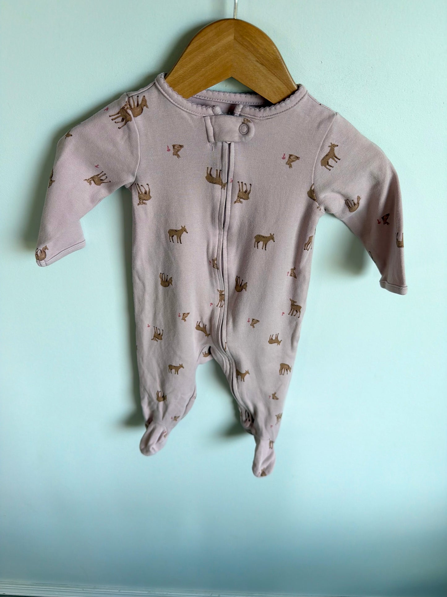 Pink Deer + Bunny Sleeper / 3-6m