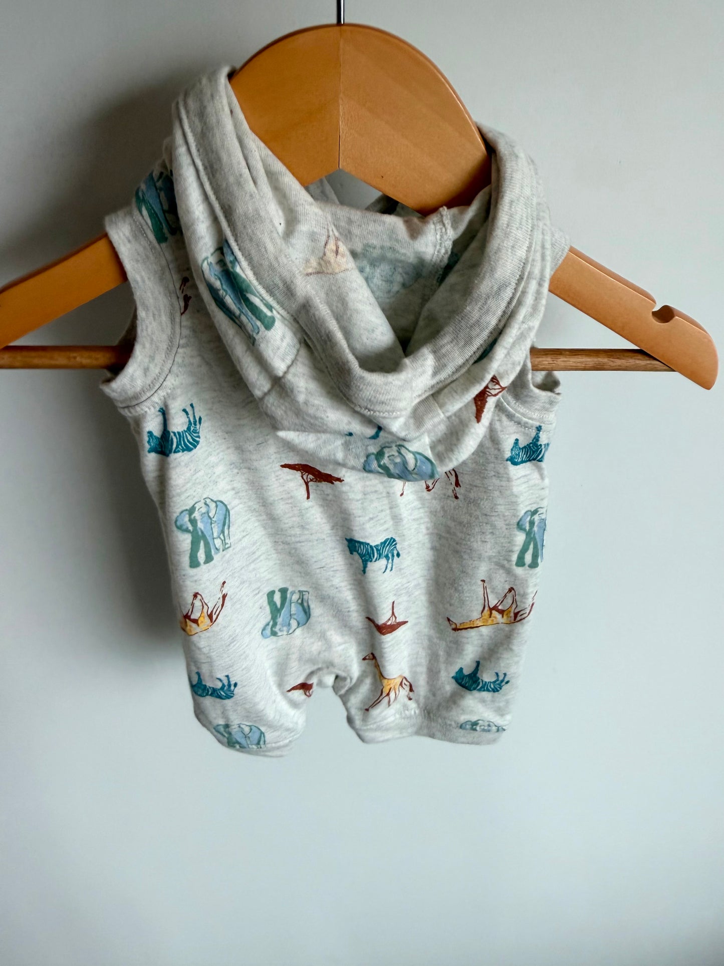 Hood Safari Animal Romper / 0m