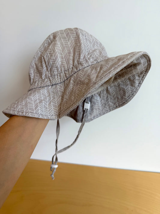 Jan & Jul Grey Lines Sun Hat / 2T