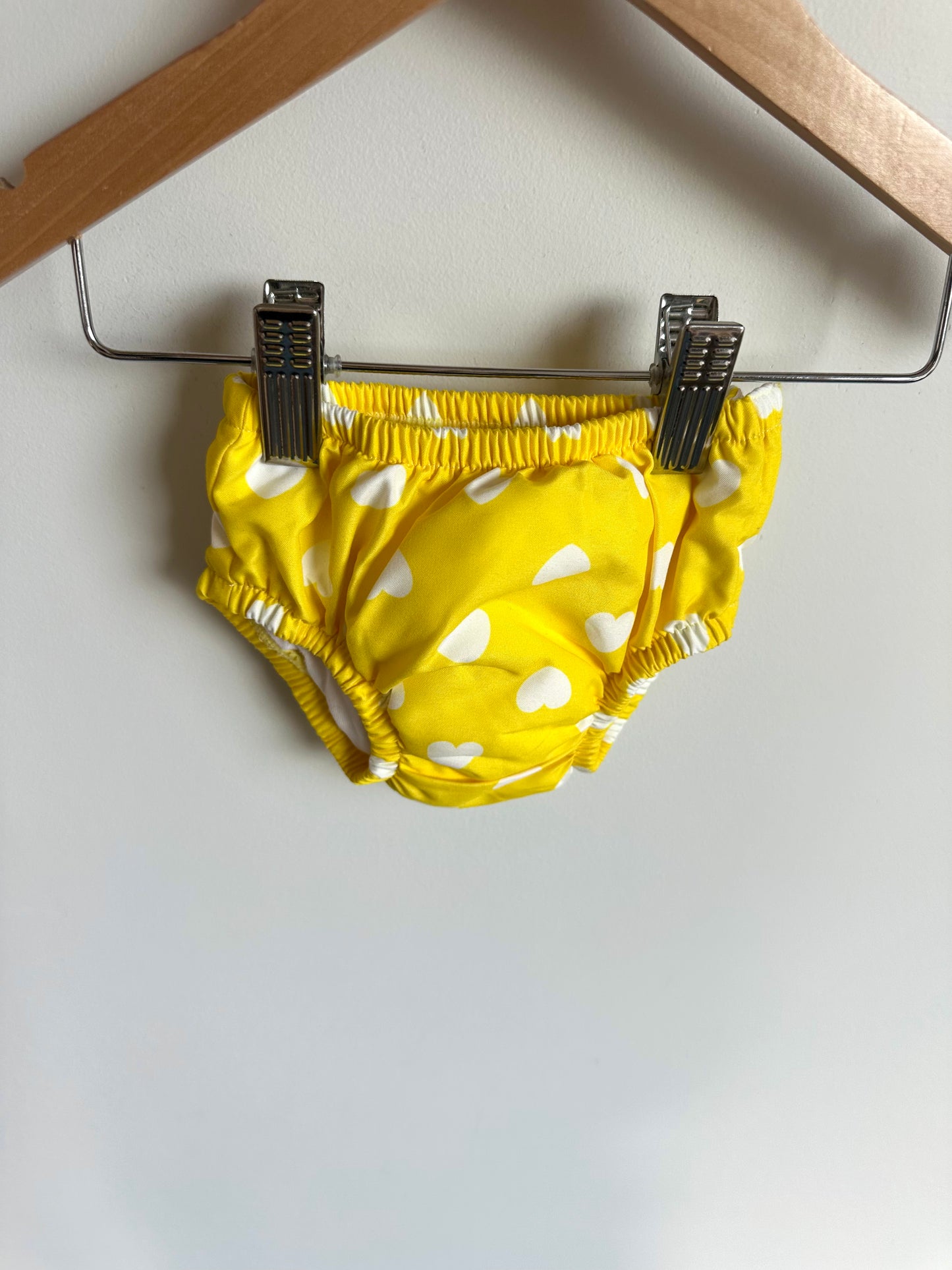 Yellow Heart Swim Diaper / 0-3m