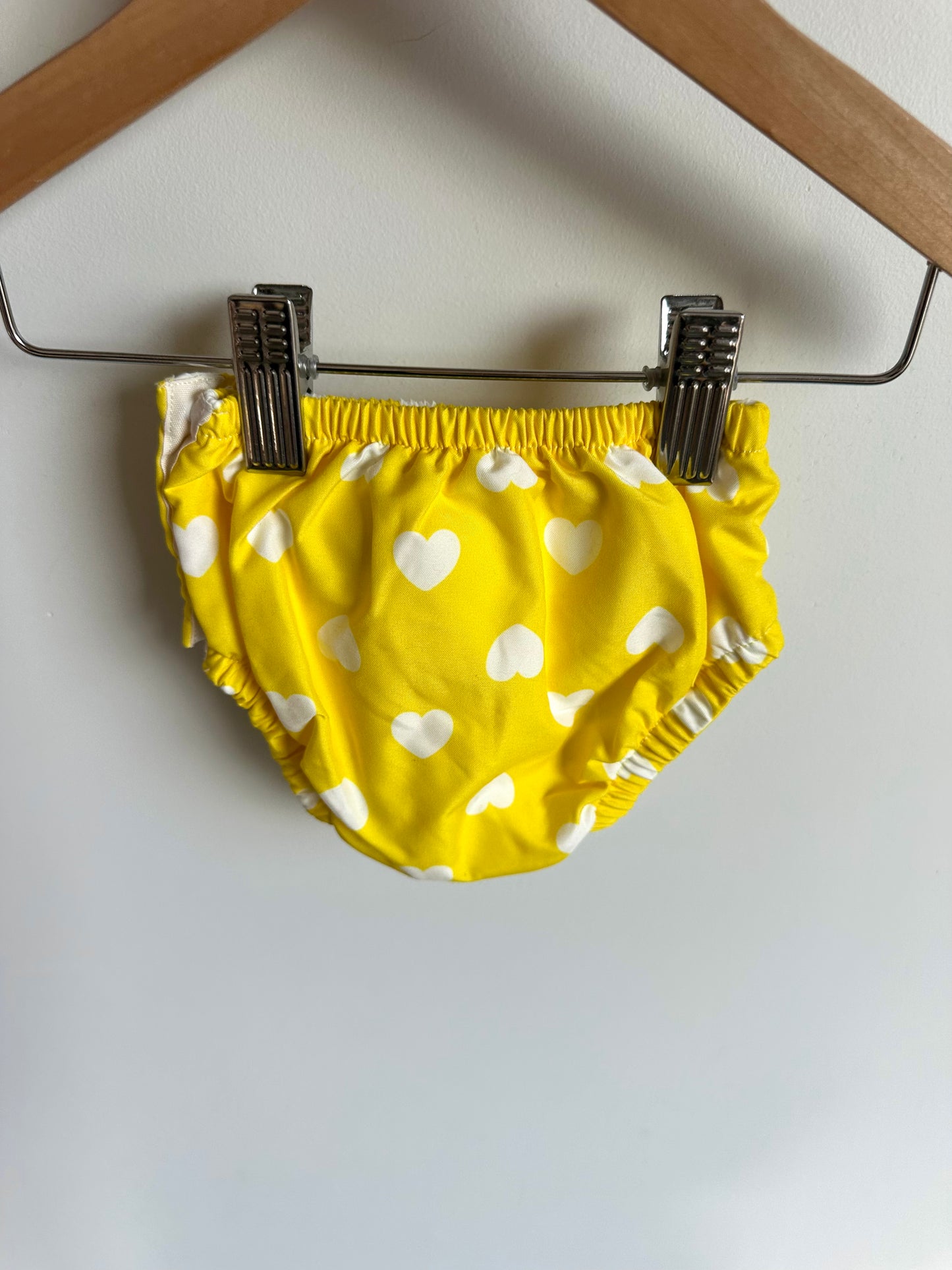Yellow Heart Swim Diaper / 0-3m